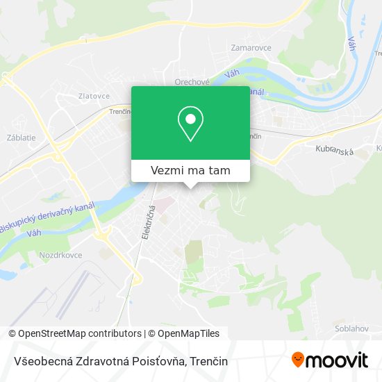 Všeobecná Zdravotná Poisťovňa mapa