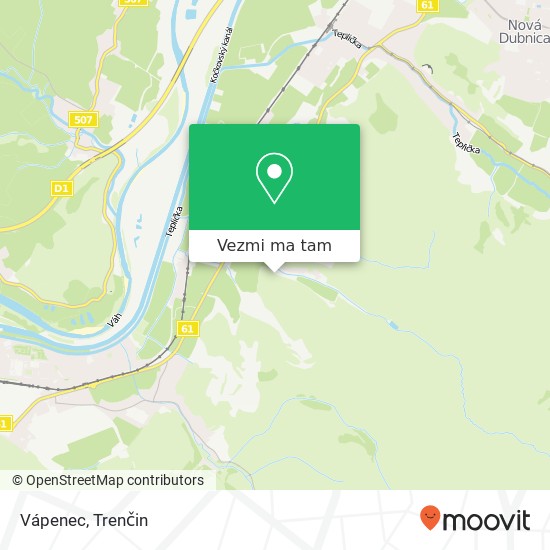 Vápenec mapa