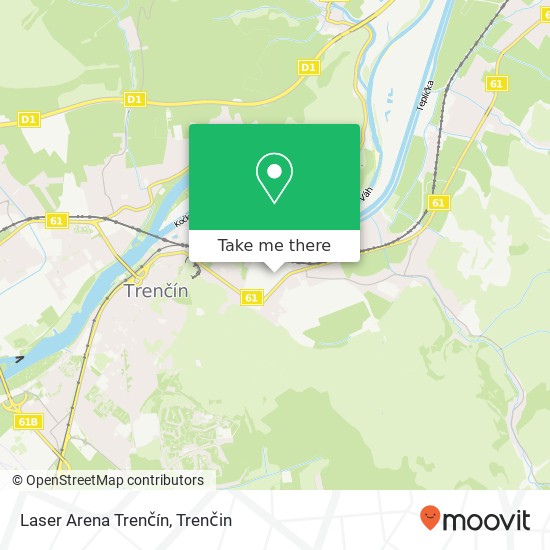 Laser Arena Trenčín mapa