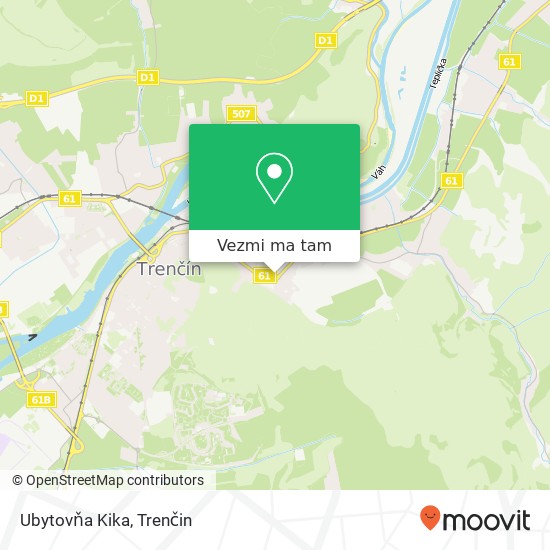 Ubytovňa Kika mapa