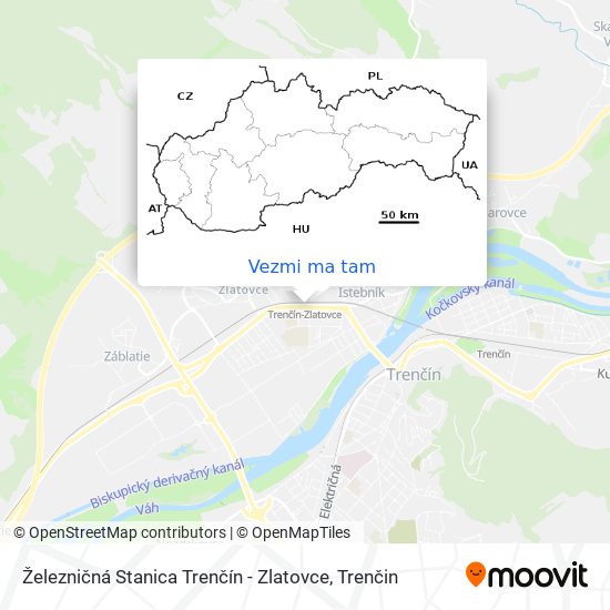 Železničná Stanica Trenčín - Zlatovce mapa