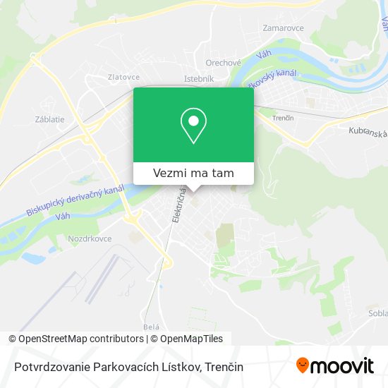 Potvrdzovanie Parkovacích Lístkov mapa