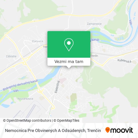 Nemocnica Pre Obvinených A Odsúdených mapa