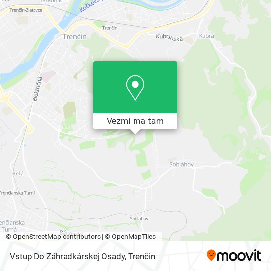 Vstup Do Záhradkárskej Osady mapa