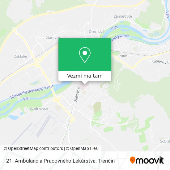 21. Ambulancia Pracovného Lekárstva mapa