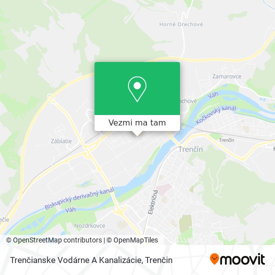 Trenčianske Vodárne A Kanalizácie mapa