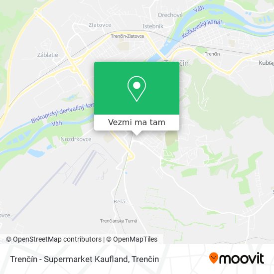 Trenčín - Supermarket Kaufland mapa