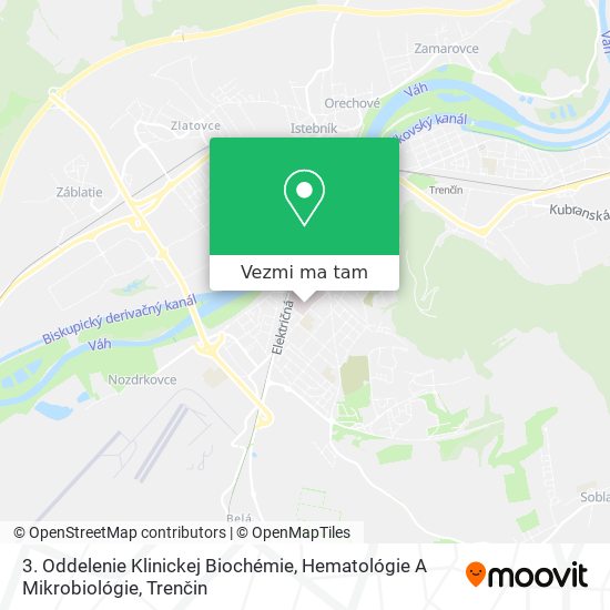 3. Oddelenie Klinickej Biochémie, Hematológie A Mikrobiológie mapa