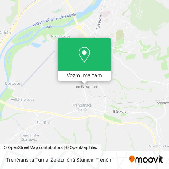 Trenčianska Turná, Železničná Stanica mapa