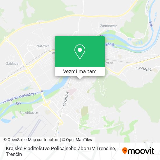 Krajské Riaditeľstvo Policajného Zboru V Trenčíne mapa