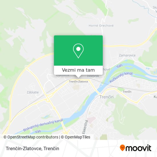 Trenčín-Zlatovce mapa
