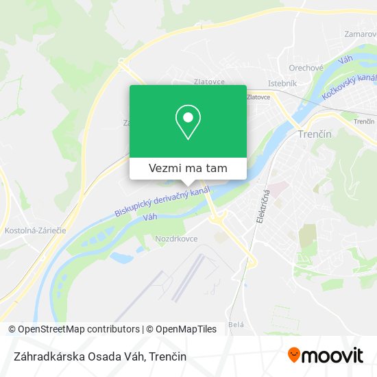 Záhradkárska Osada Váh mapa