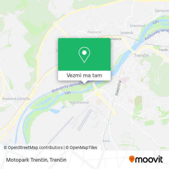 Motopark Trenčín mapa