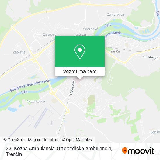 23. Kožná Ambulancia, Ortopedická Ambulancia mapa