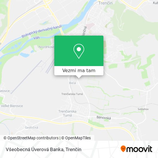 Všeobecná Úverová Banka mapa