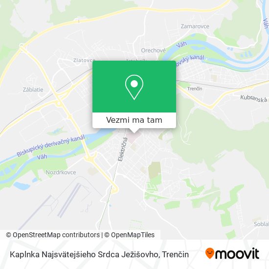 Kaplnka Najsvätejšieho Srdca Ježišovho mapa