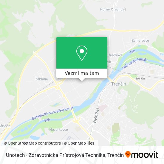 Unotech - Zdravotnícka Prístrojová Technika mapa