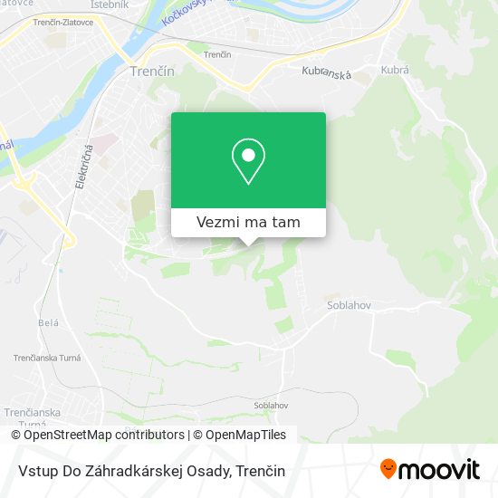 Vstup Do Záhradkárskej Osady mapa