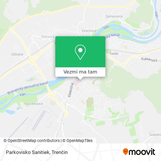 Parkovisko Sanitiek mapa