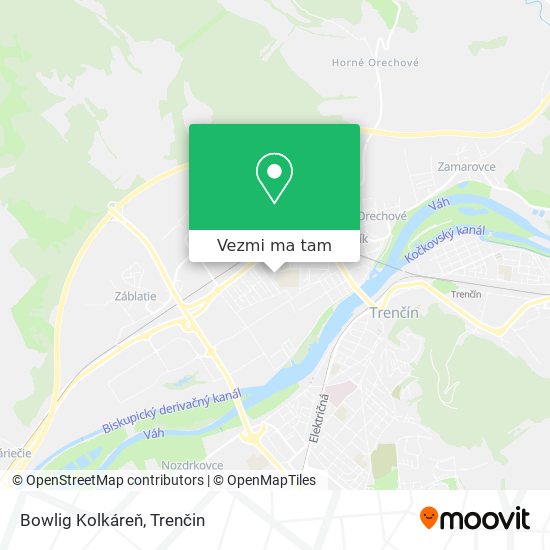 Bowlig Kolkáreň mapa