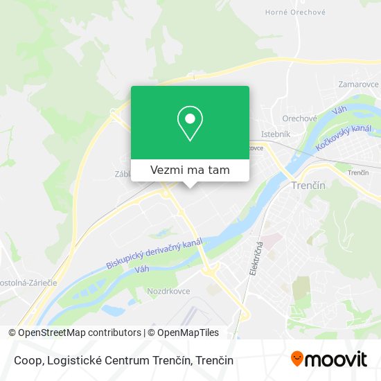 Coop, Logistické Centrum Trenčín mapa