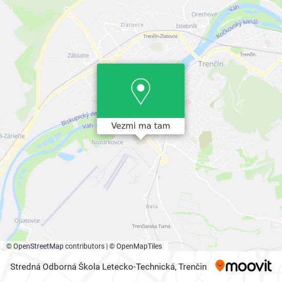 Stredná Odborná Škola Letecko-Technická mapa