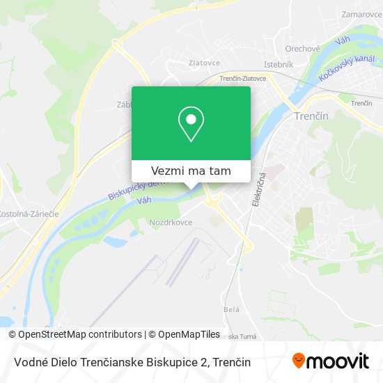 Vodné Dielo Trenčianske Biskupice 2 mapa