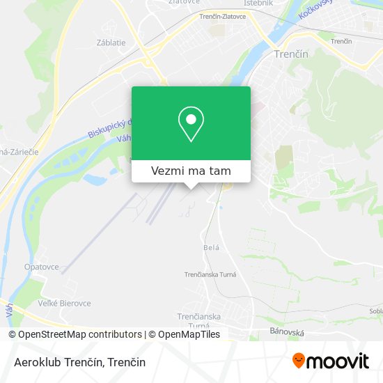 Aeroklub Trenčín mapa