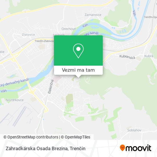 Záhradkárska Osada Brezina mapa