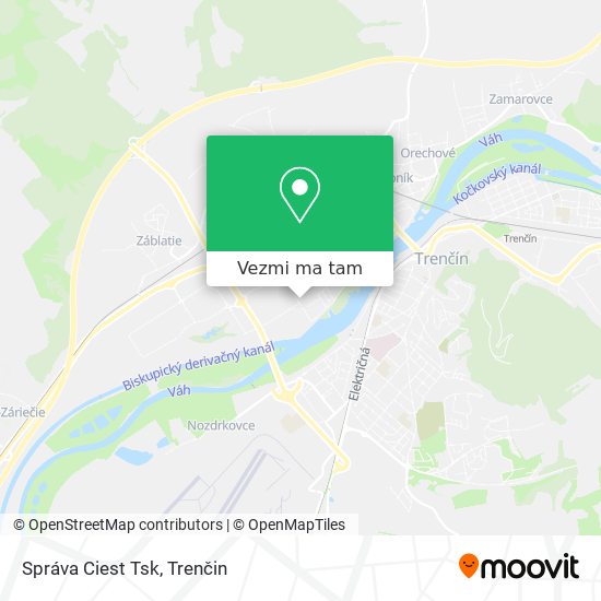 Správa Ciest Tsk mapa