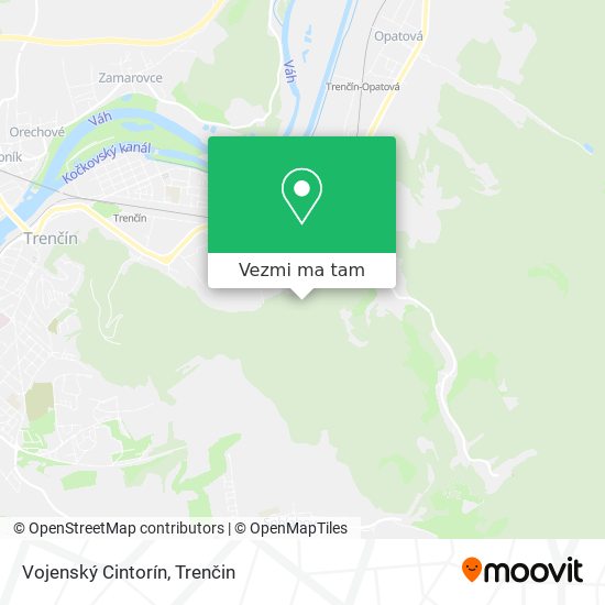 Vojenský Cintorín mapa