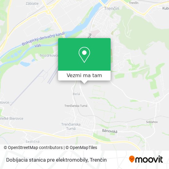 Dobíjacia stanica pre elektromobily mapa