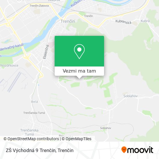 ZŠ Východná 9 Trenčín mapa