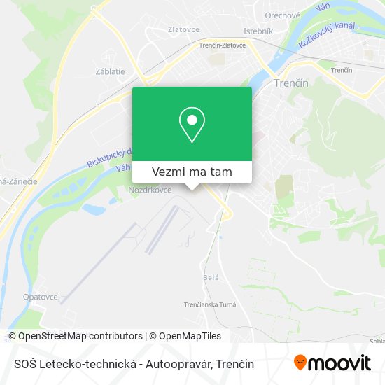 SOŠ Letecko-technická - Autoopravár mapa