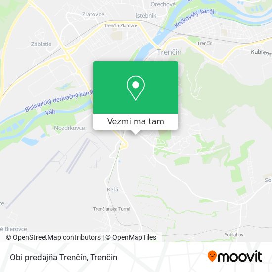 Obi predajňa Trenčín mapa