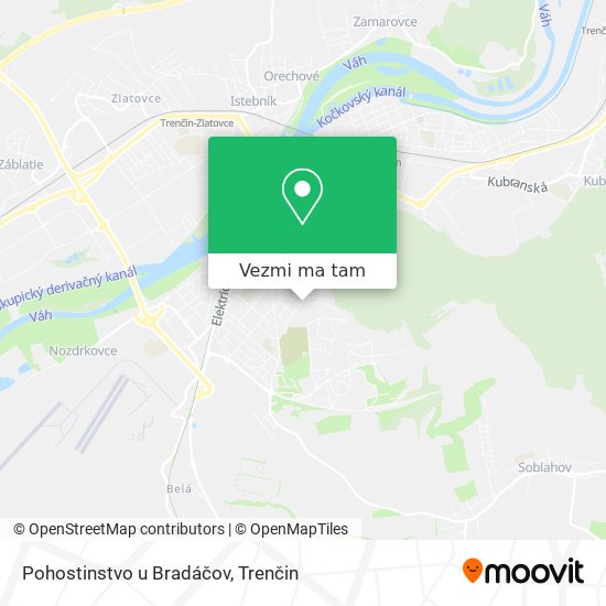 Pohostinstvo u Bradáčov mapa