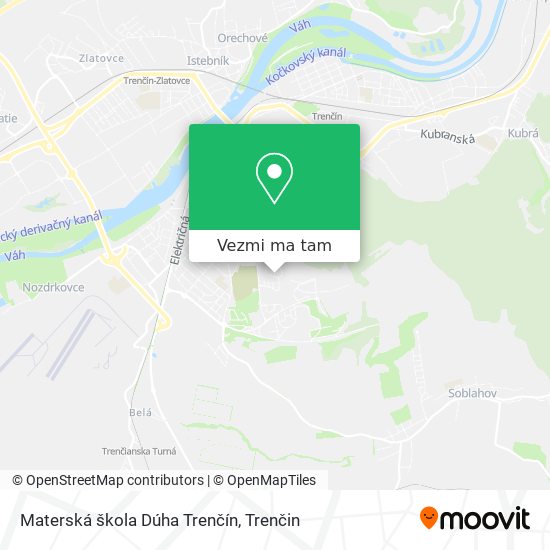 Materská škola Dúha Trenčín mapa