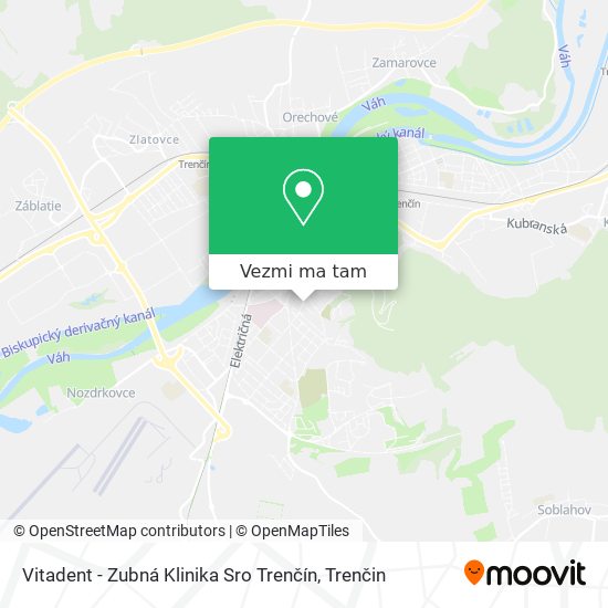 Vitadent - Zubná Klinika Sro Trenčín mapa