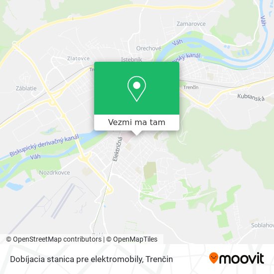 Dobíjacia stanica pre elektromobily mapa