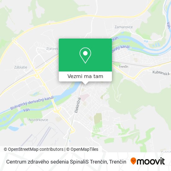 Centrum zdravého sedenia SpinaliS Trenčín mapa