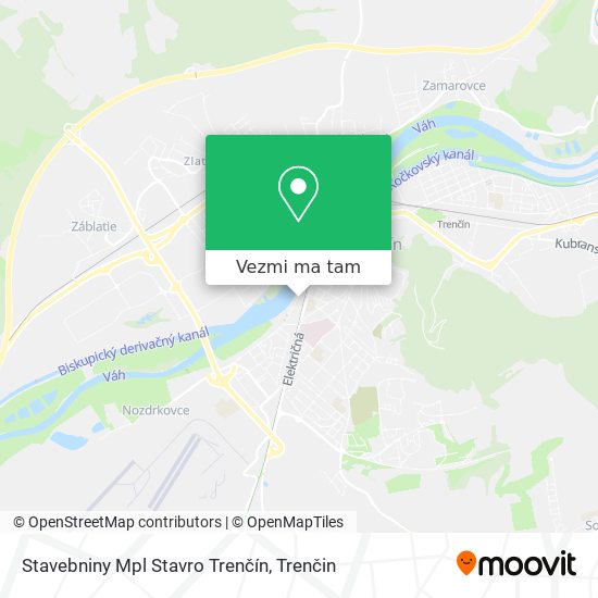 Stavebniny Mpl Stavro Trenčín mapa