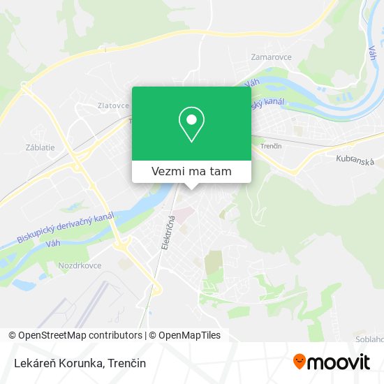 Lekáreň Korunka mapa