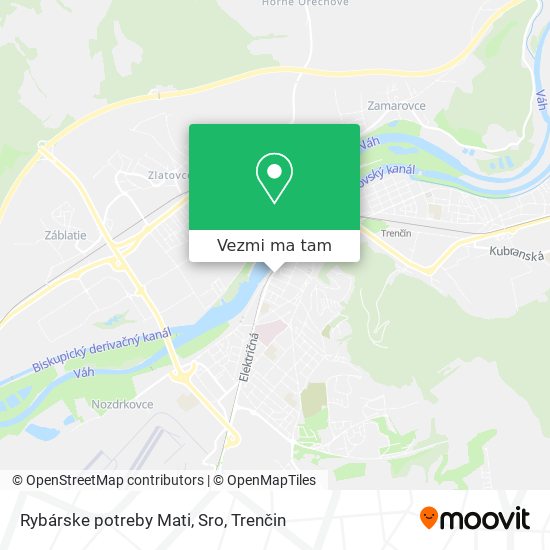 Rybárske potreby Mati, Sro mapa