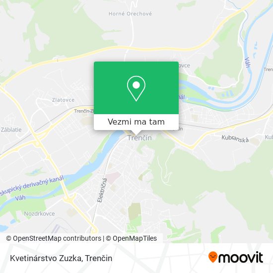 Kvetinárstvo Zuzka mapa