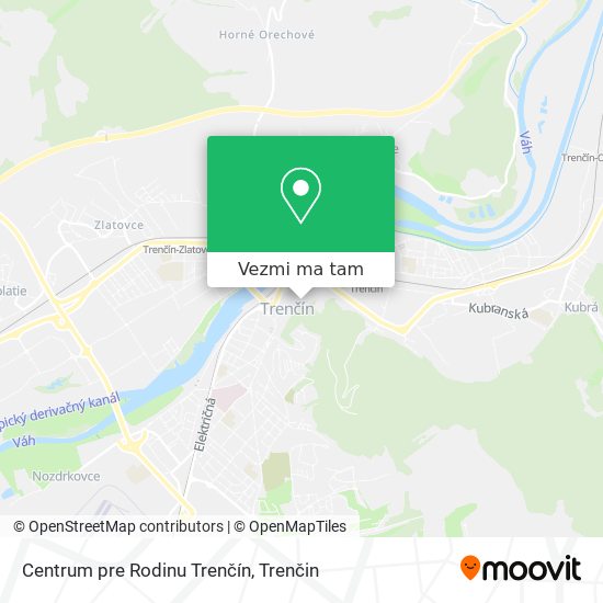 Centrum pre Rodinu Trenčín mapa