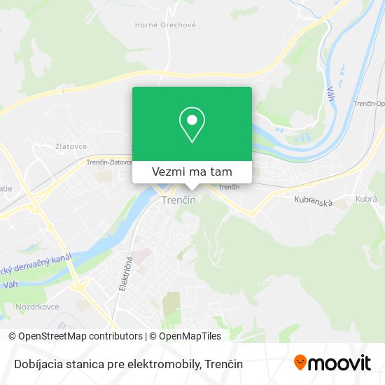 Dobíjacia stanica pre elektromobily mapa