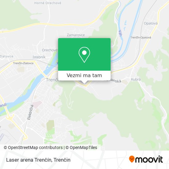 Laser arena Trenčín mapa