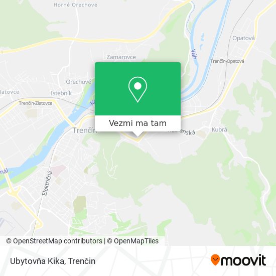 Ubytovňa Kika mapa