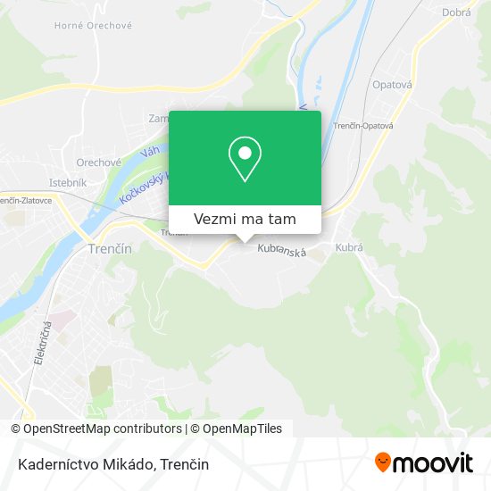 Kaderníctvo Mikádo mapa