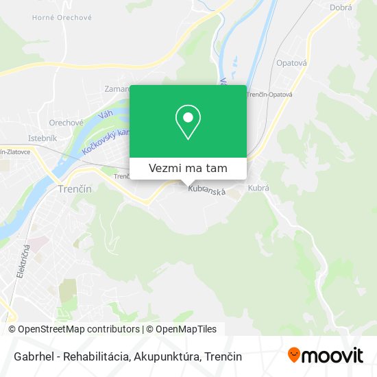 Gabrhel - Rehabilitácia, Akupunktúra mapa